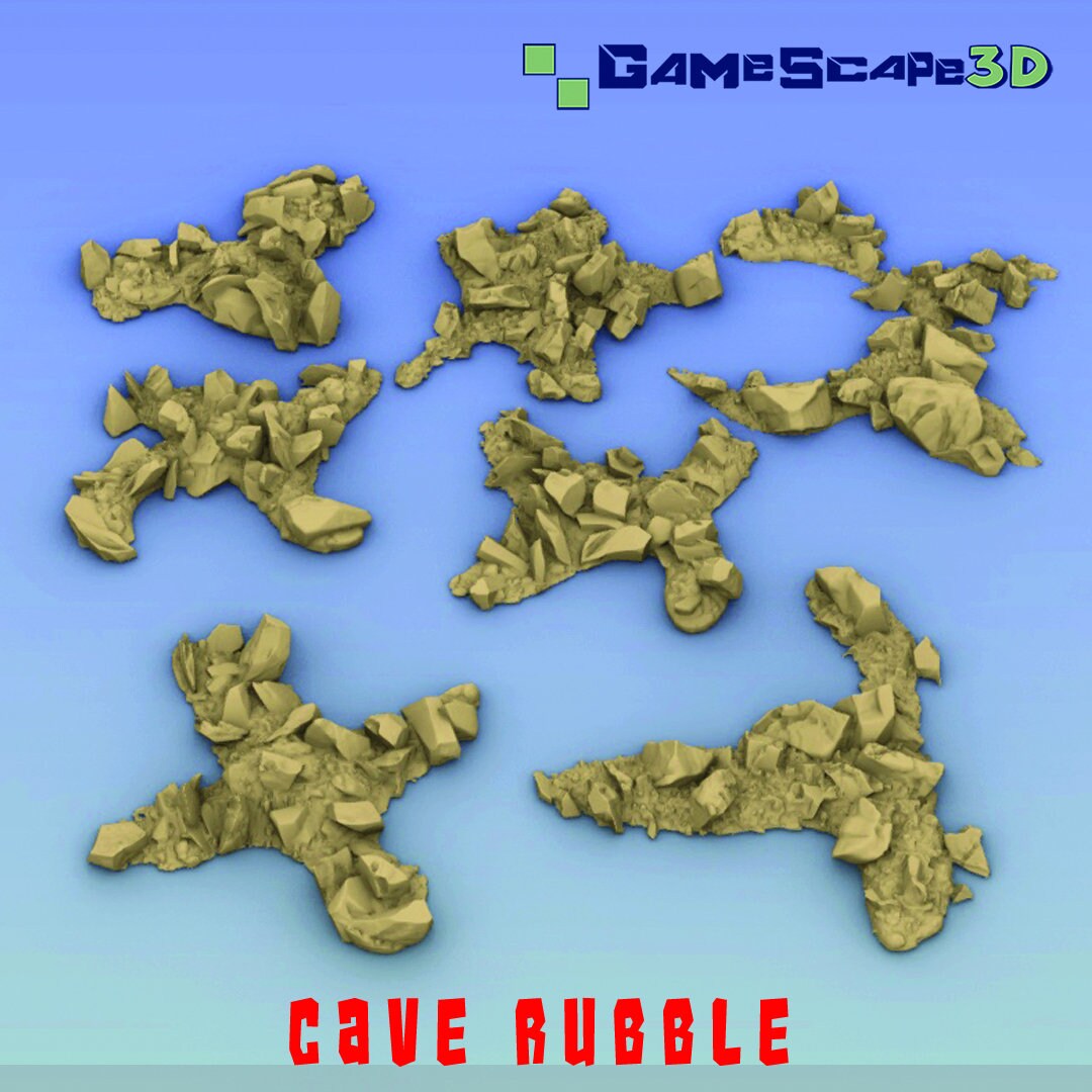 Cathedral Ruins, Ladders, Platforms, Modular Cave Interiors, & Damaged Fountains -28mm Scale - Ruins -Gamescape3d