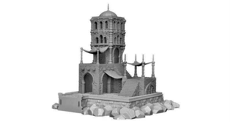 Harbor Watch Tower - Dark Realms - Warhammer- dungeons and dragons Warhammer - 28mm Terrain - Warhammer terrain - Tower Terrain - Tower