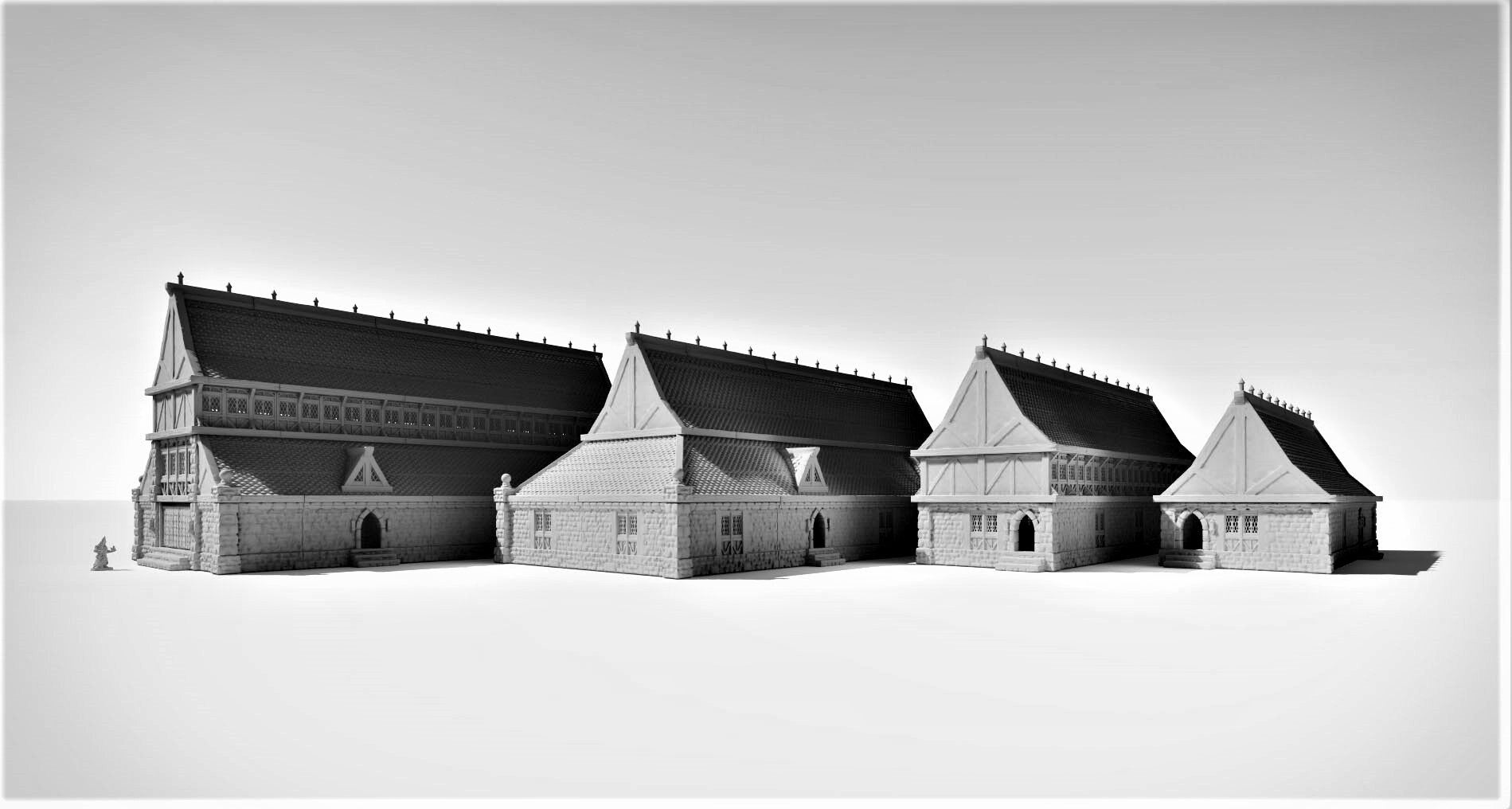 Warehouse 3 - Large - Modular - Warhammer - Dungeons and Dragons - 28mm Terrain - warhammer terrain - Storage