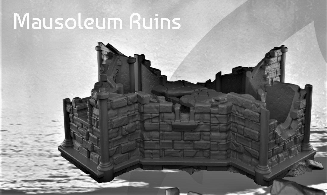 Mausoleum Ruins - Kasenport - Dark Realms - Warhammer - Dungeons and Dragons - 28mm Terrain - warhammer terrain