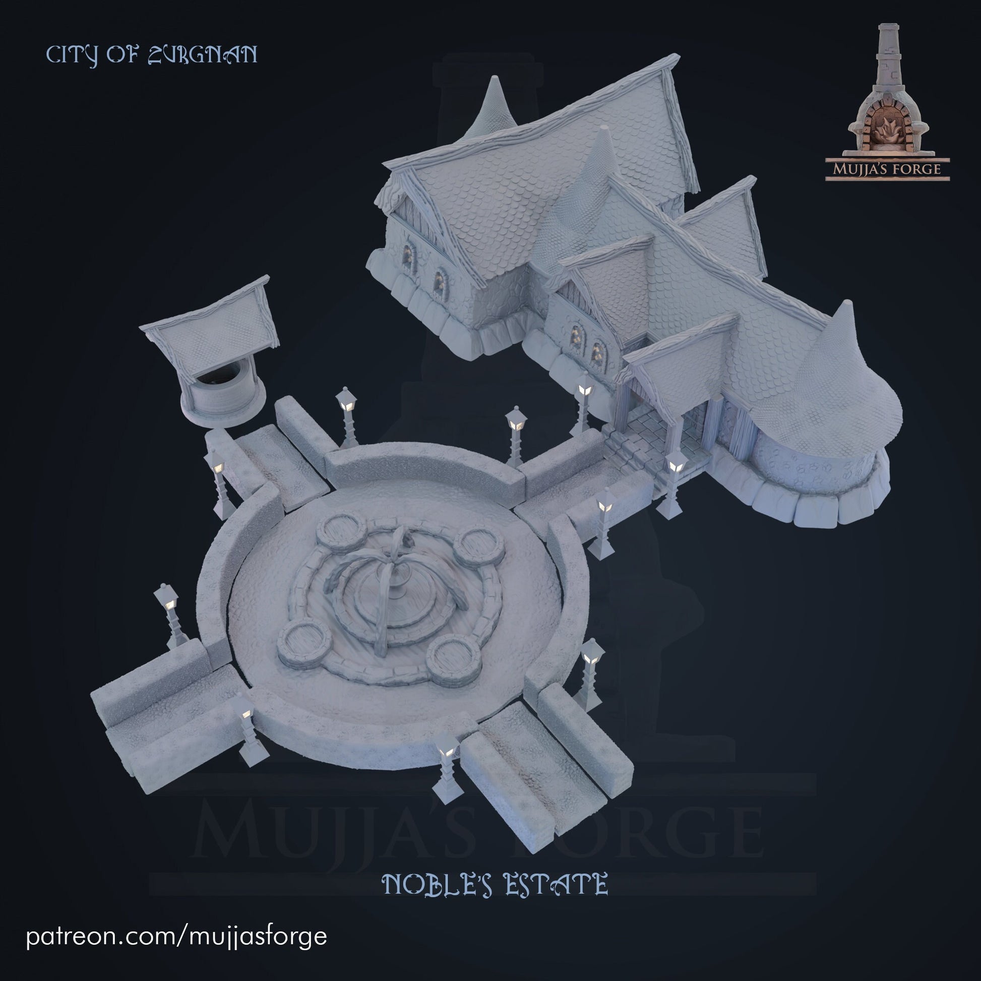 Noble Estate - 28mm Terrain - Castle - Warhammer- dungeons and dragons Warhammer - Zurgnan - warhammer terrain