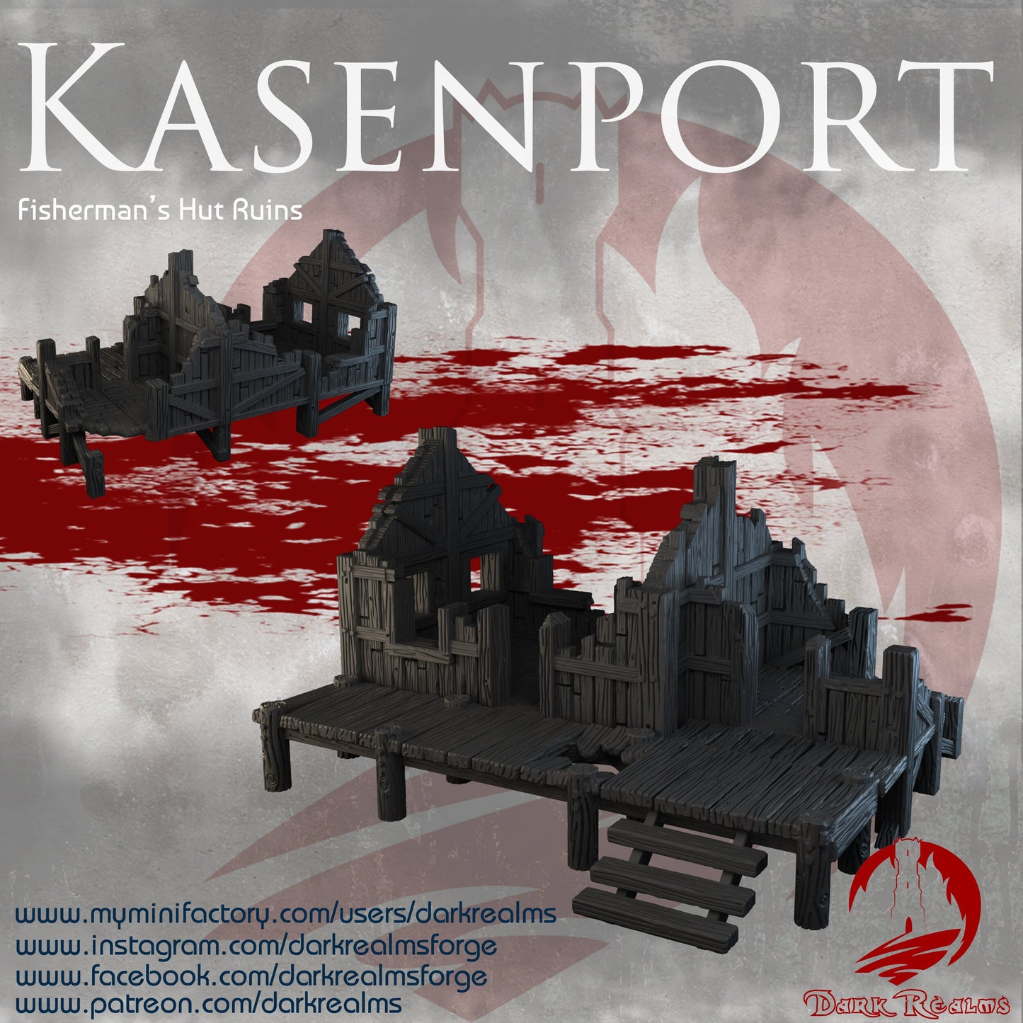Fishermans Ruins - Kasenport - Dark Realms - Warhammer - Dungeons and Dragons - 28mm Terrain - warhammer terrain