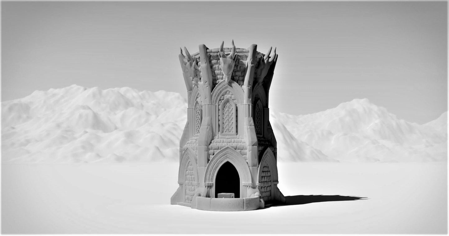 Elvish Dice Tower, Tabletop Terrain, Gaming Miniature, Tabletop Scenery