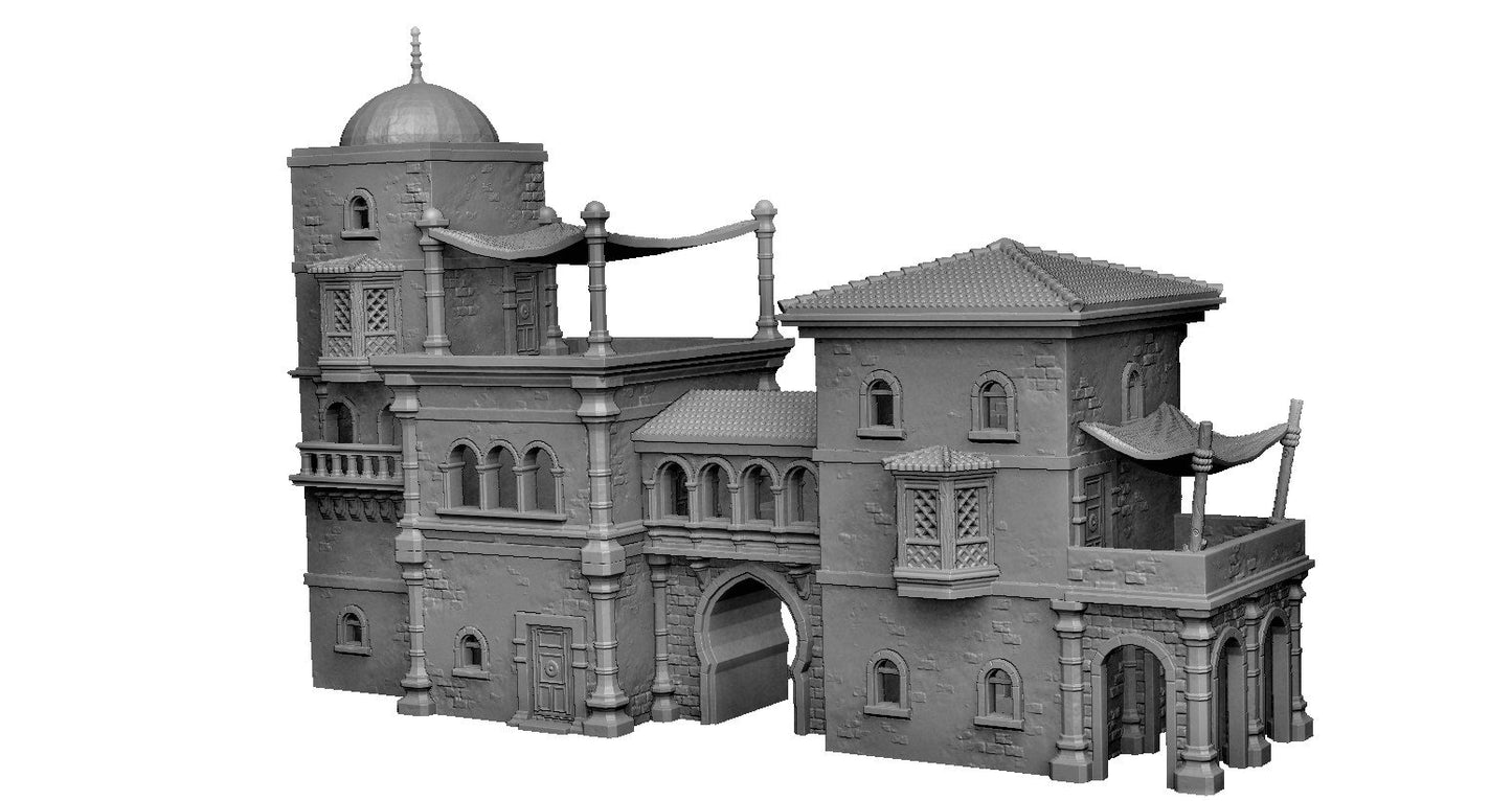 Manor of Corsairs, 15mm, Dungeons and Dragons, warhammer terrain, Estate, Manor House, Tabletop Adventures, 15mm Scale, City Building