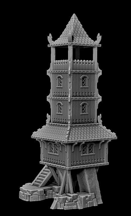 Lake District Tower House - Dungeons and Dragons - 28mm Terrain - Warhammer Terrain