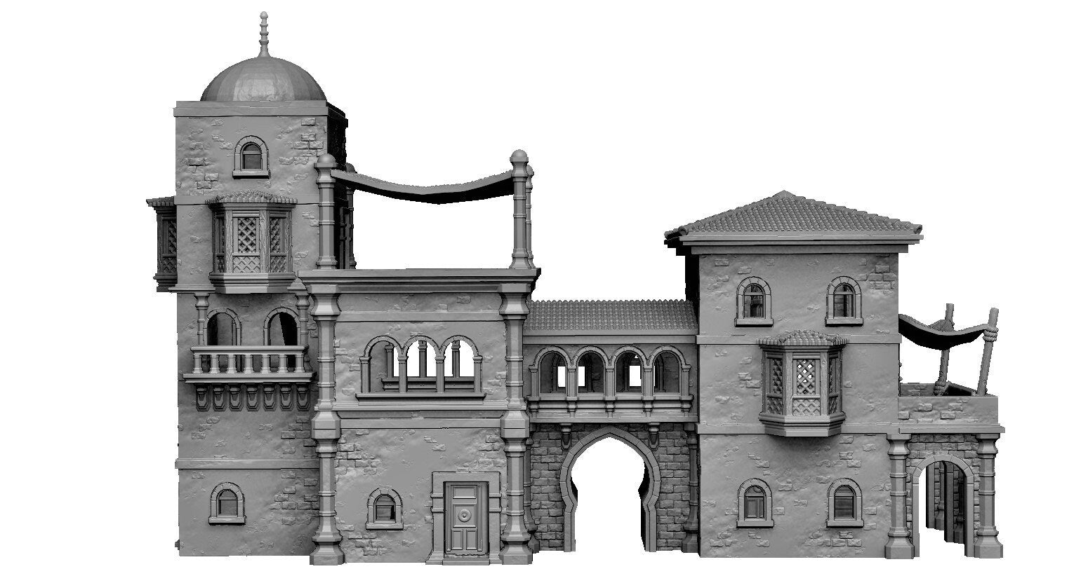 Manor of Corsairs - Dungeons and Dragons, Warhammer terrain, Estate, Manor House, Tabletop Adventures, 32mm Terrain