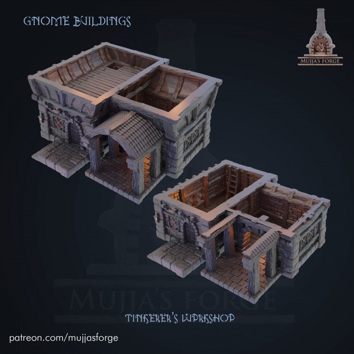 Lonkleg Hollow Tinkerers House, 28mm Scale, Dungeons and Dragons