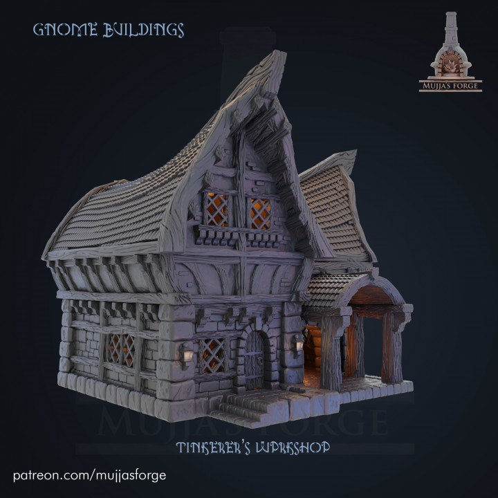 Lonkleg Hollow Tinkerers House, 28mm Scale, Dungeons and Dragons