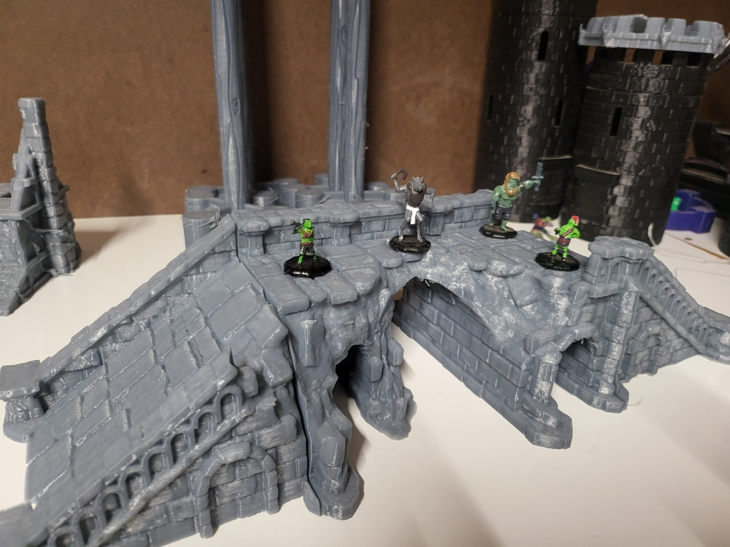 Arkenfel Stone Bridge ruins, Dungeons and Dragons, warhammer, tabletop Terrain,