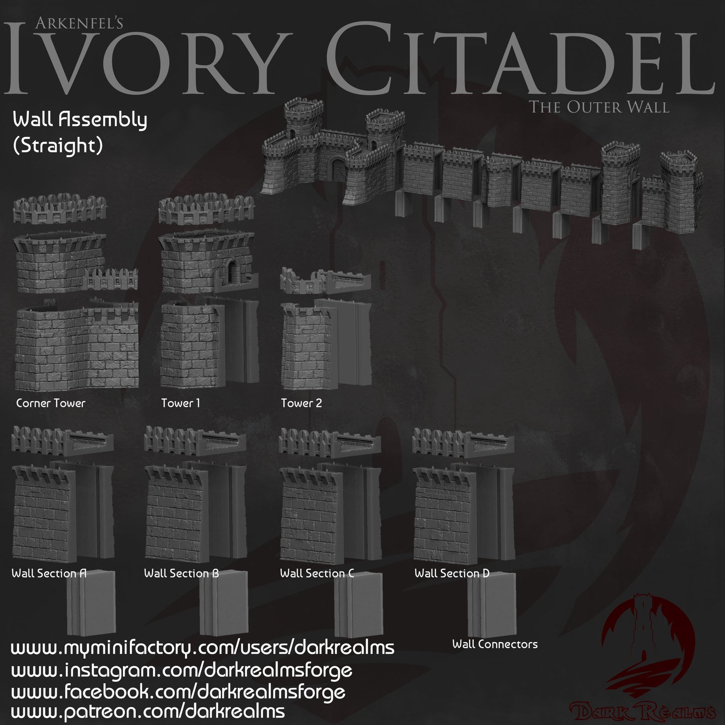 Ruins, Arkenfel, medieval, Dungeons and Dragons, warhammer, City, Osgiliath, lotr, Gondor, Lord of the rings, house 2,city building, Minas Tirith, citadel, walls, wall system, outer wall, arkenfel wall, gondor wall, minas tirith wall, wall set