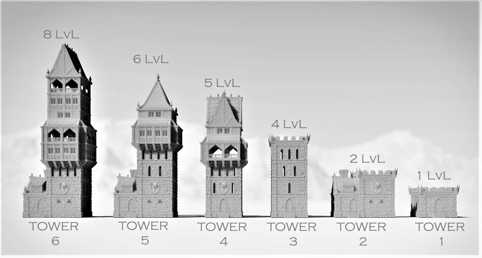 Watch Tower Keep - Drennheim - 28mm Or 32mm Terrain - Castle - Warhammer- Tower dungeons and dragons - Warhammer - warhammer terrain