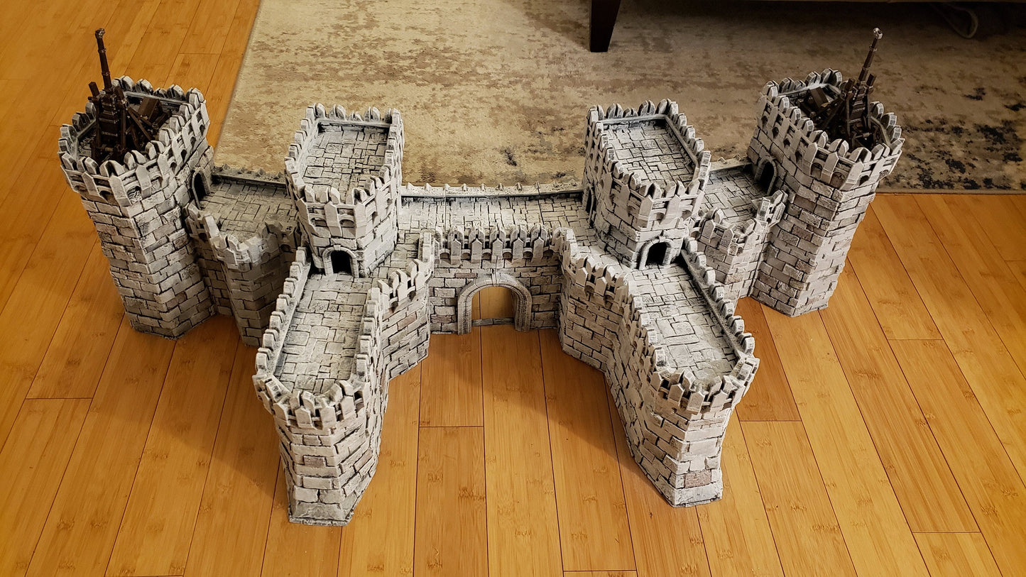 Ivory Citadel Walls, The Outer Wall, Walls, Dungeons and Dragons, 28mm Terrain, Citadel