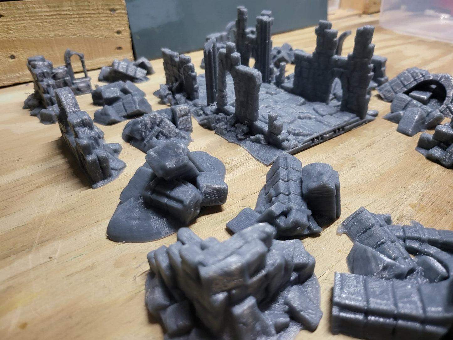Arkenfel Ruins, Building Rubble, 28mm scale, 12 Piece, ,Dungeons and Dragons, Ruin Terrain - Rubble Terrain