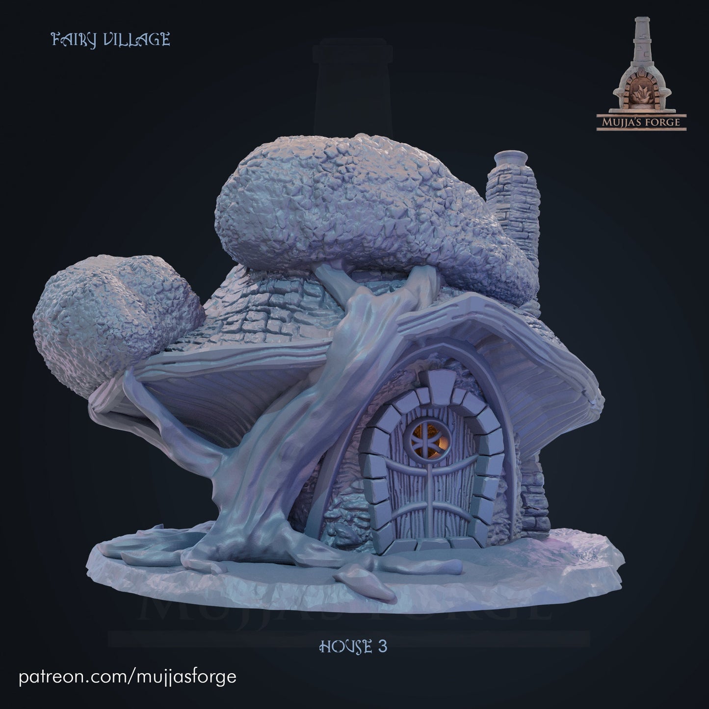 Fairy Village, House 1, Fairy House 1, 28mm Terrain, Fantasy Terrain, dungeons and Dragons, Fantasy, Gift, Tabletop, Terrain, Wargaming, RPG Terrain, Tabletop RPG, Wargaming, Wargame Terrain, Tabletop terrain, Tabletop. Odd, oddity, Gaming