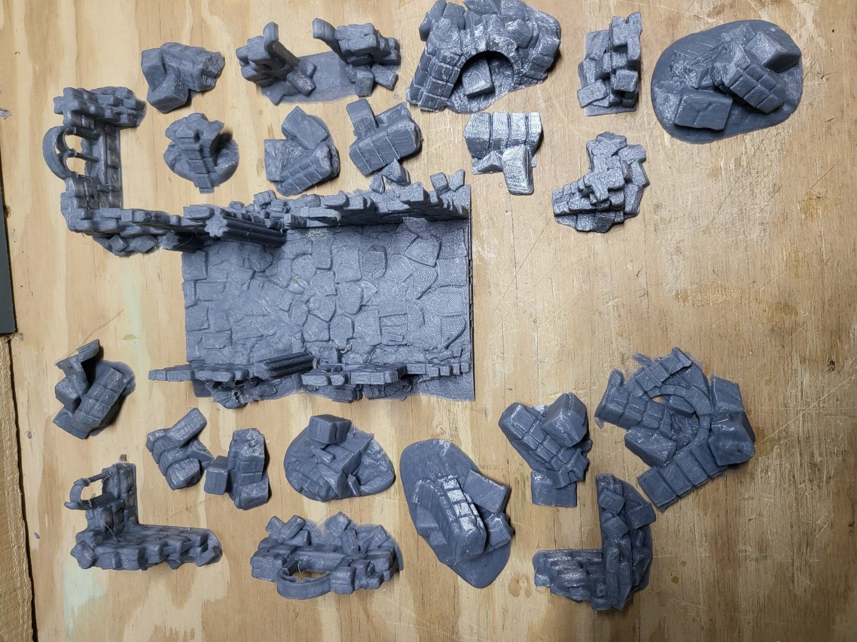 Arkenfel Ruins, Building Rubble, 28mm scale, 12 Piece, ,Dungeons and Dragons, Ruin Terrain - Rubble Terrain