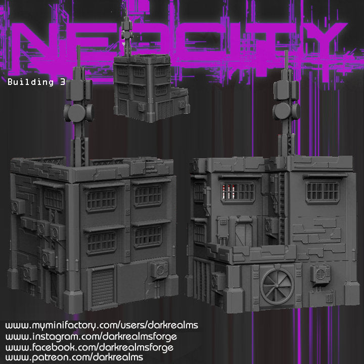 Command Center, Neo City, generator, station, shadowrun, Warhammer, Industrial, Sci-fi, Wargaming, Starfinder, Those Dark Places, Tales from the Loop Shadowrun,Scum and Villainy,Cyberpunk Red,Blue Planet, Tabletop Gaming, Tabletop Terrain, Warhammer