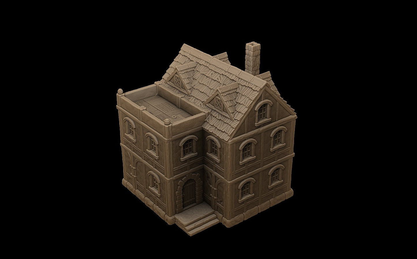 Noble House, Mayor House, Executive Mansion,Guard Tower, Guard, Tower, Watch Tower,Stormhill, city set, town set, House, Terrain, Tabletop, Tabletop Terrain, Tabletop Gaming, Dungeons and Dragons, Wargaming, DnD, D&D, city, tabletop games