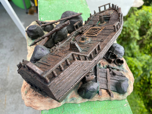 Galley Shipwreck, Small Shipwreck, Ashored Galley, Dungeons and Dragons, Shipwreck, Boat