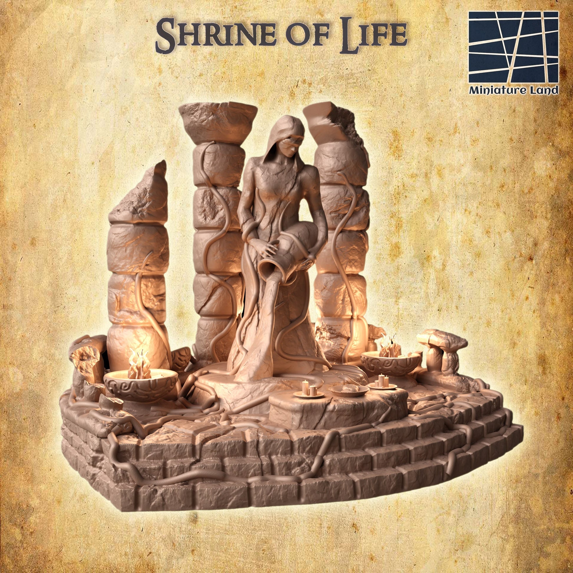 Shrine of Life, Life Shrine, Statue, tabletop Scenery