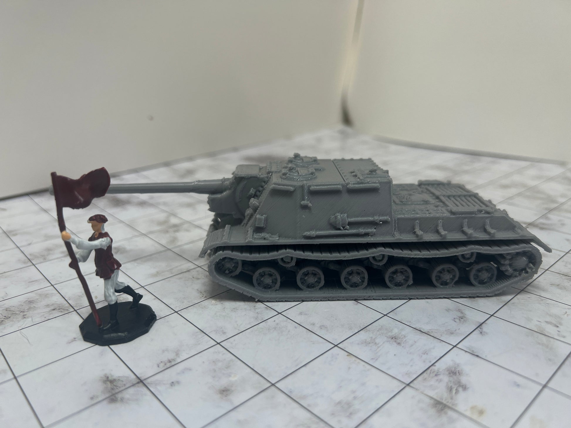ISU-122, Anti tank, Soviet Era, Post War, cold war, tabletop gaming, tabletop terrain, tank