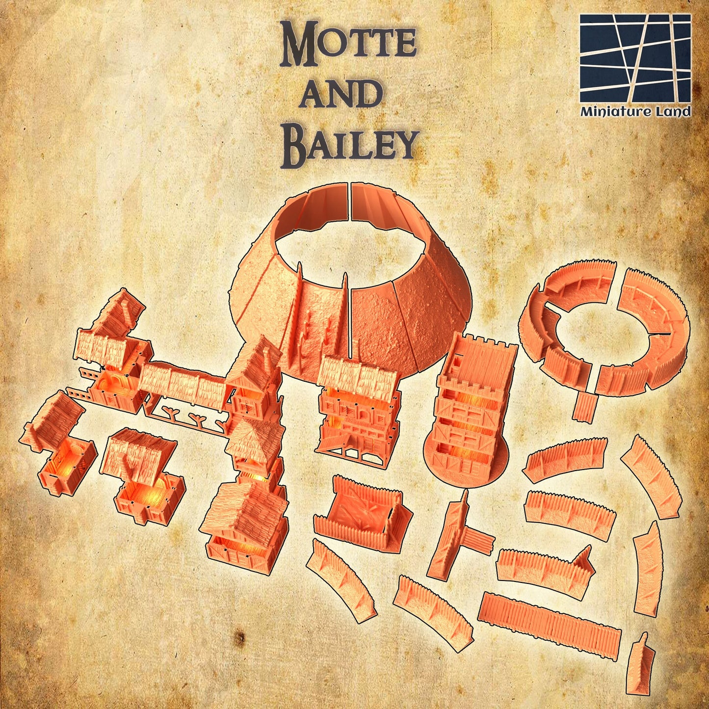 Motte and Baily, Mountain Fort, Norwich, Baily Keep, Fort Motte