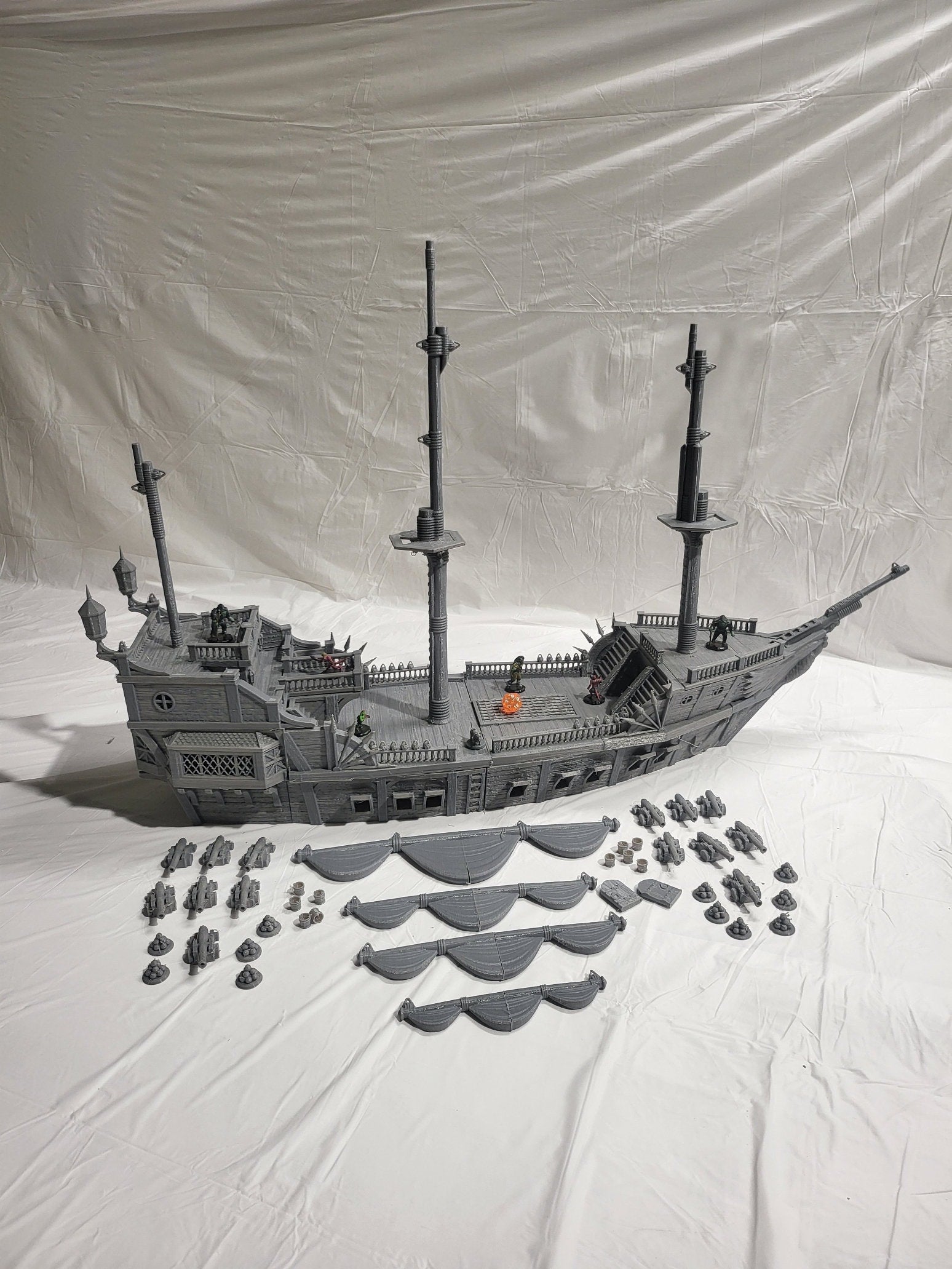 Warship, Battleship, Frigate, Dungeons and Dragons, 28mm Warship