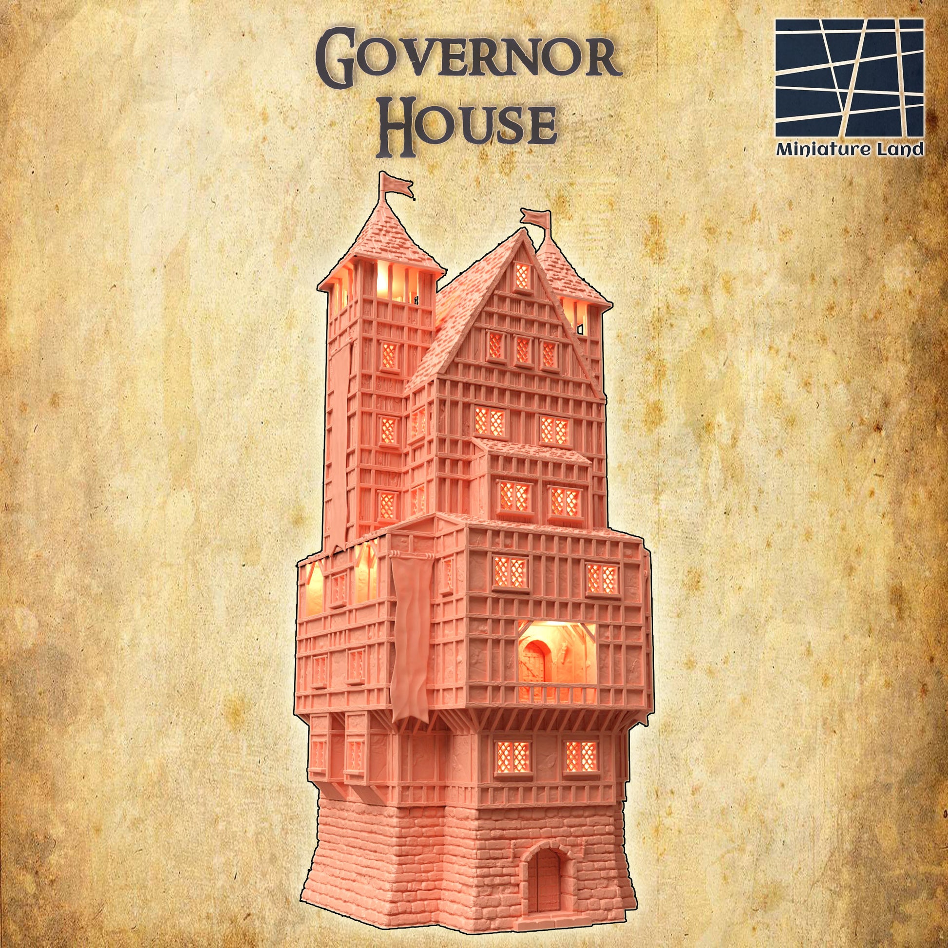 Governor House City Building Mansion High Rise building 7 Stories,City Terrain
