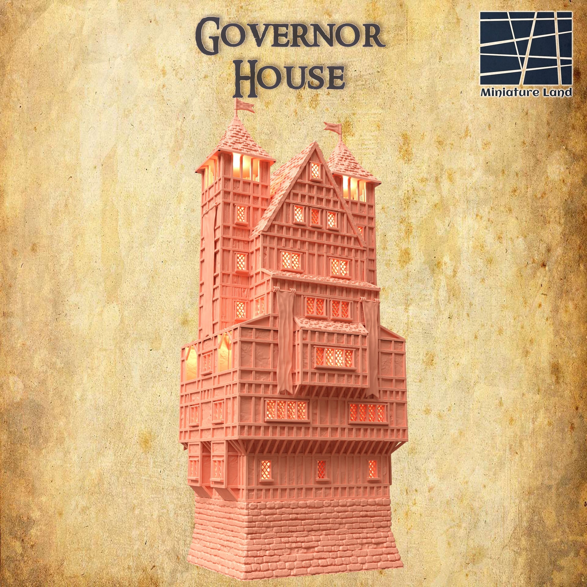 Governor House City Building Mansion High Rise building 7 Stories,City Terrain