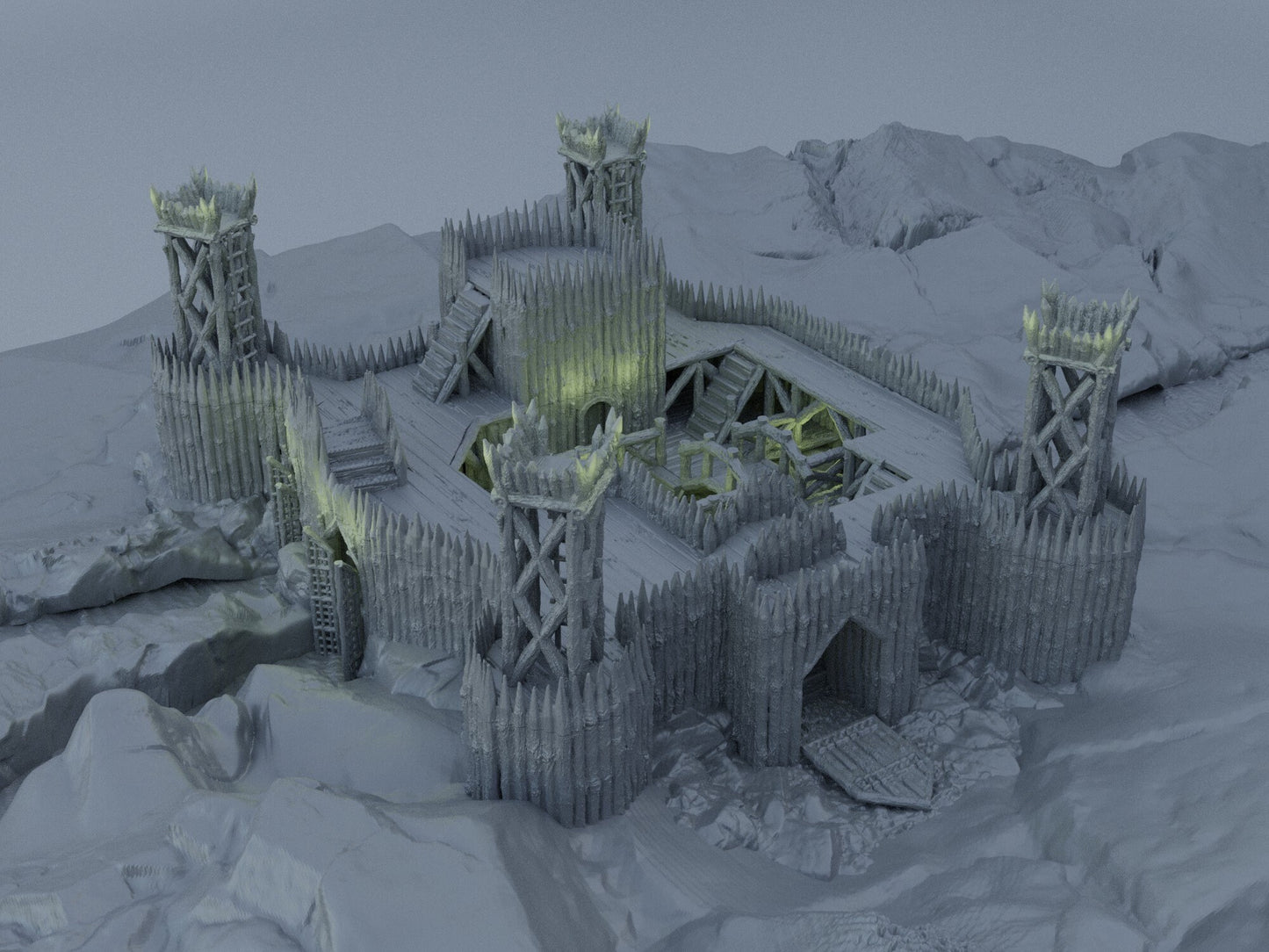 Fortified Winter Village, winterfell,