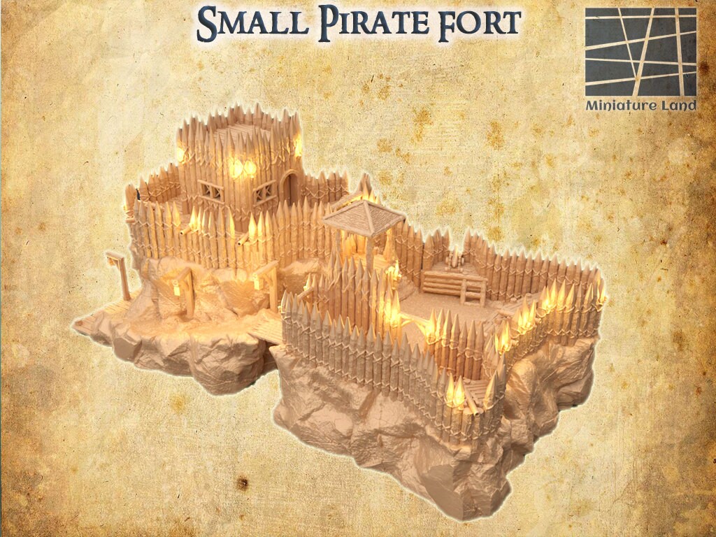 Pirate Fort, Pirate Hideout, Fort, Hideout, Dungeons and Dragons