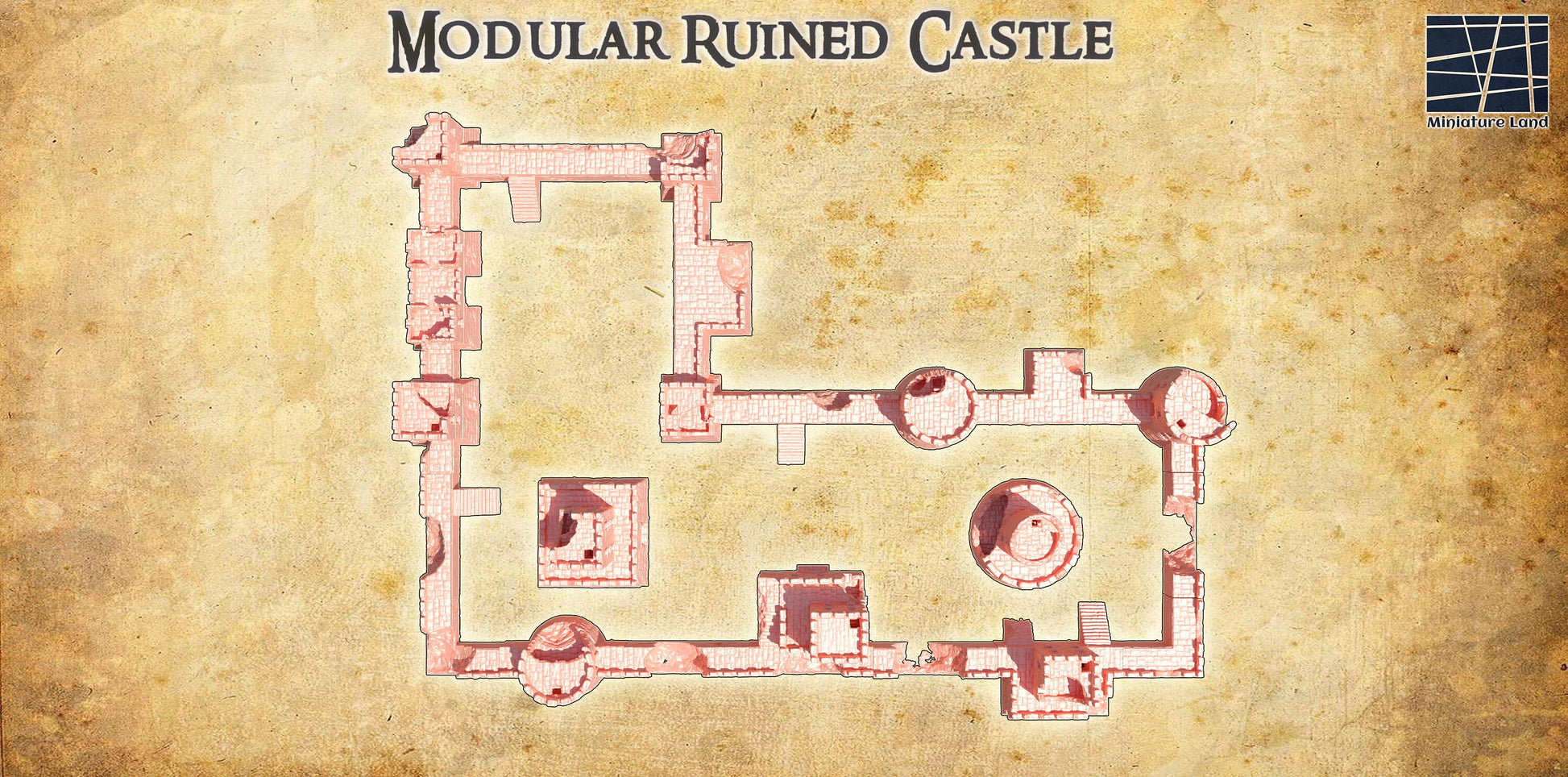 Modular Desert Castle ruins, Desert Ruins