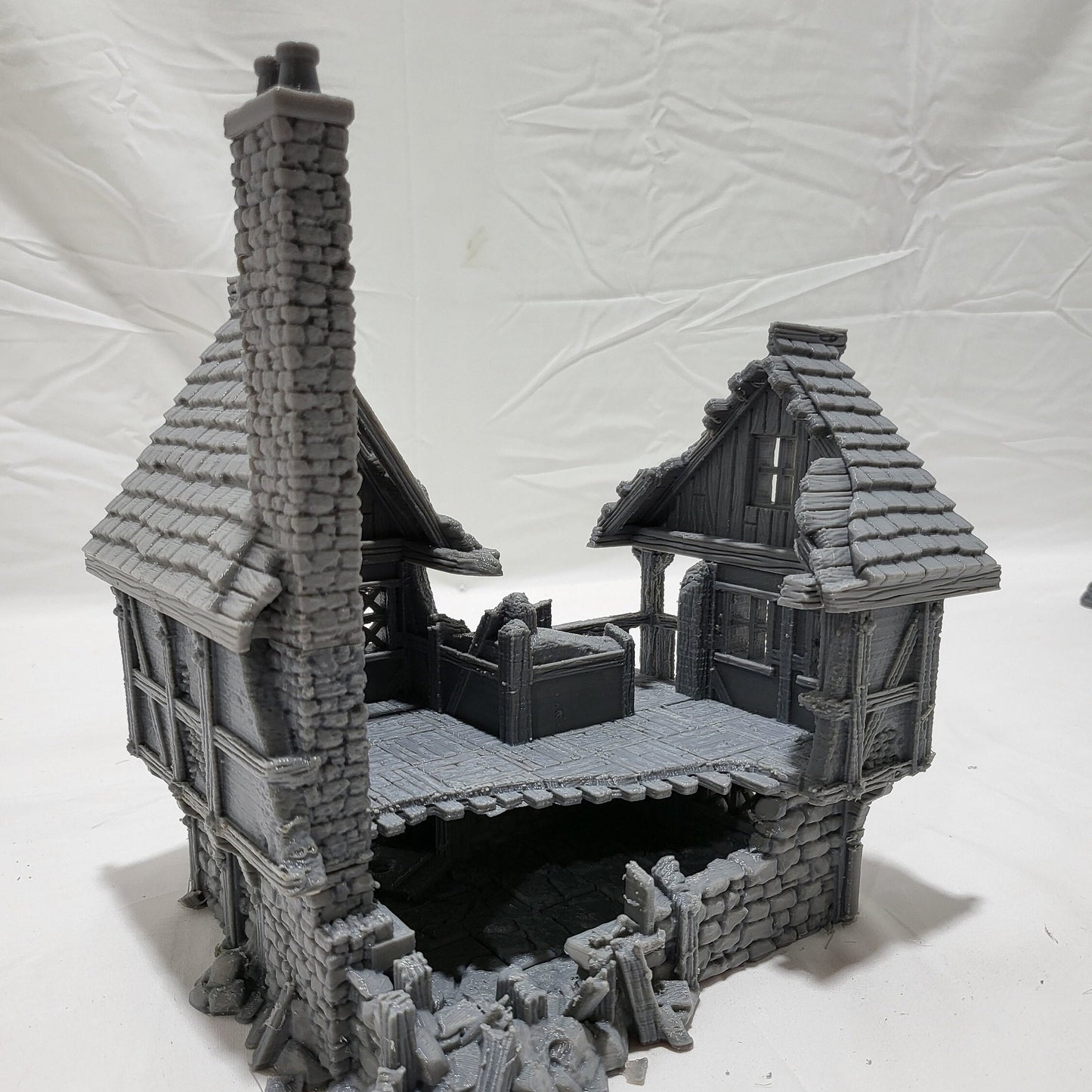 Barrenfall Large House Ruins, 28mm, Tabletop Terrain, Gaming Miniature, Tabletop Scenery