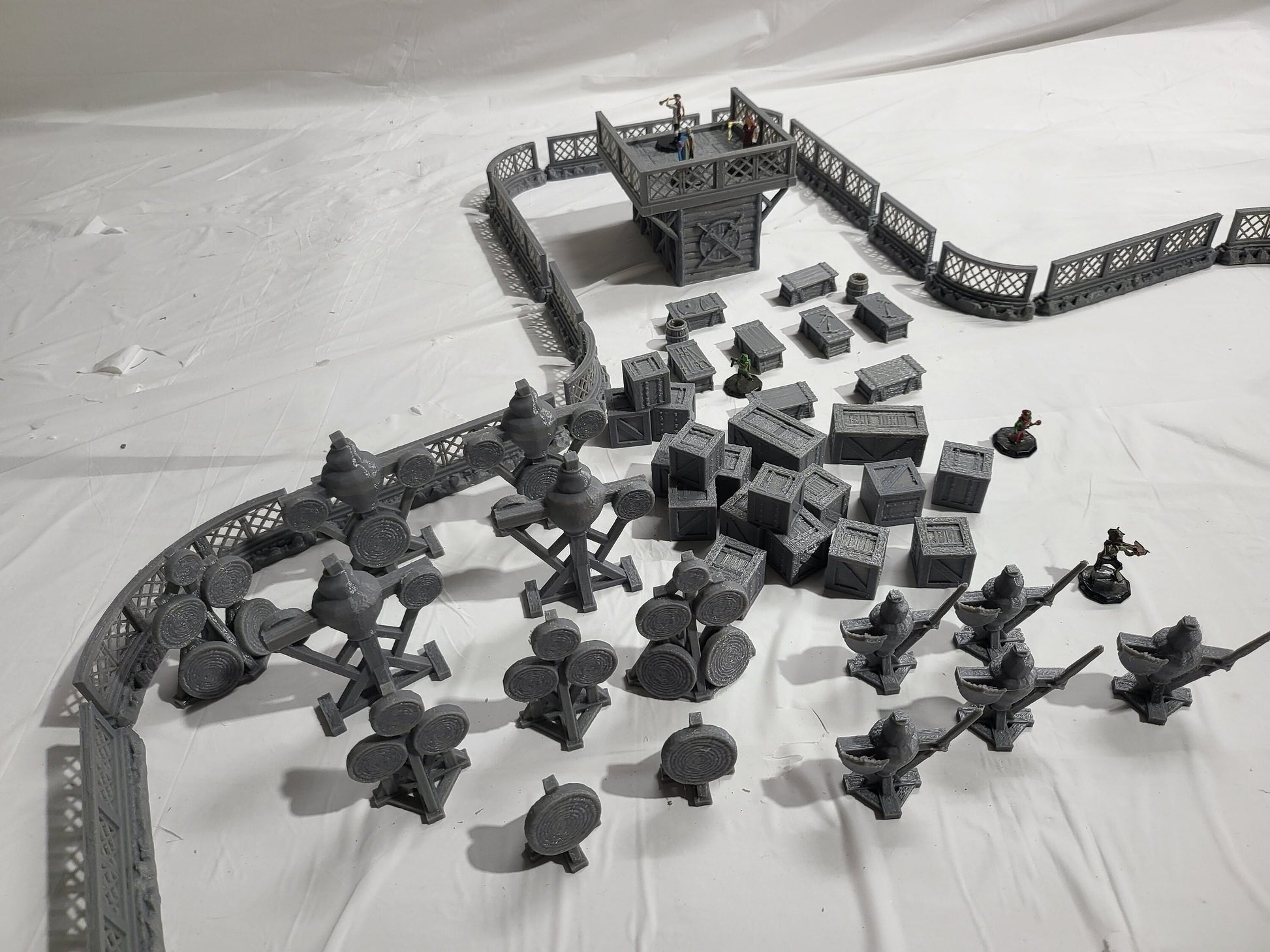 50+ Pieces -Training Yard Set - 28mm scale - Warhammer - Dungeons and Dragons - 28mm Terrain - warhammer terrain