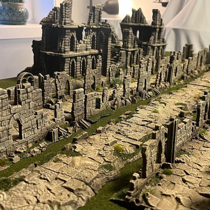 Old City Ruins, Ambush Grounds, Ruined Castle, Ruins, DndTerrain, Dungeons and Dragons
