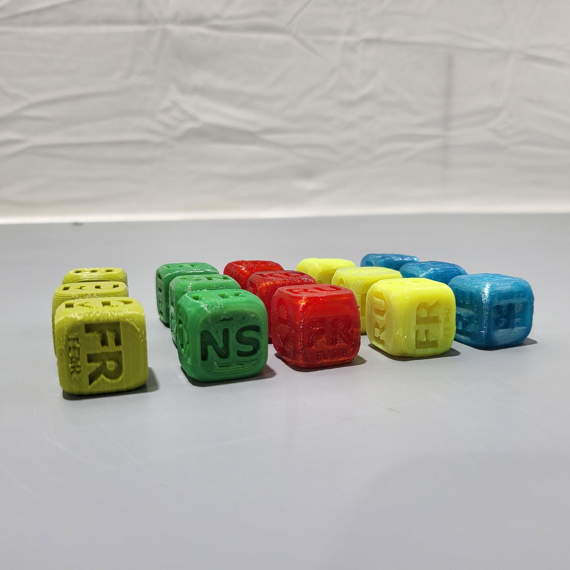 Chance Token Cubes set of 5, 20mm cube, chance cube