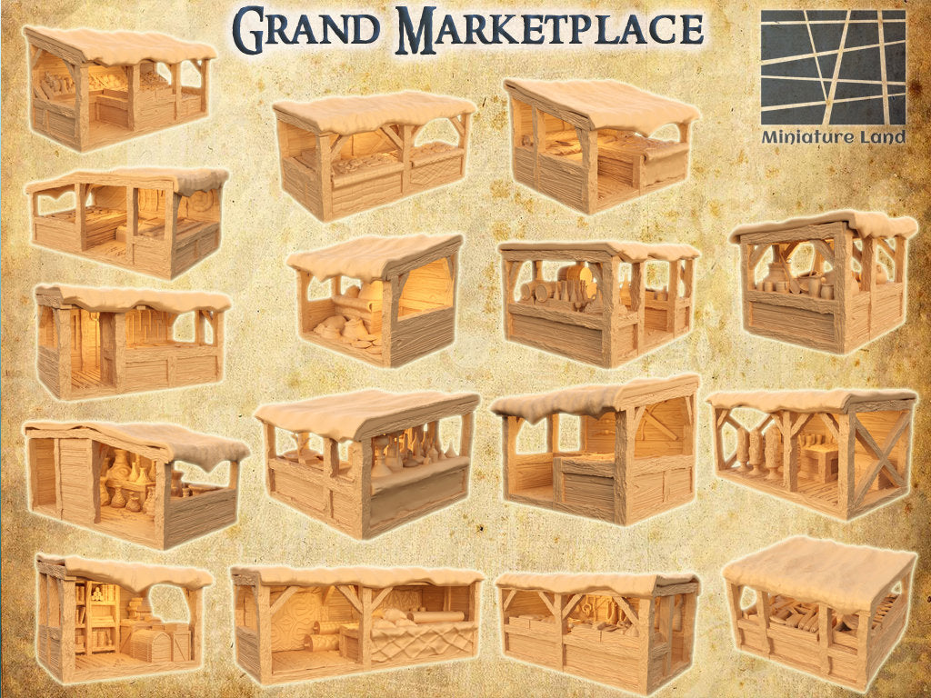 Grand Marketplace, Market stall set, Market Stalls