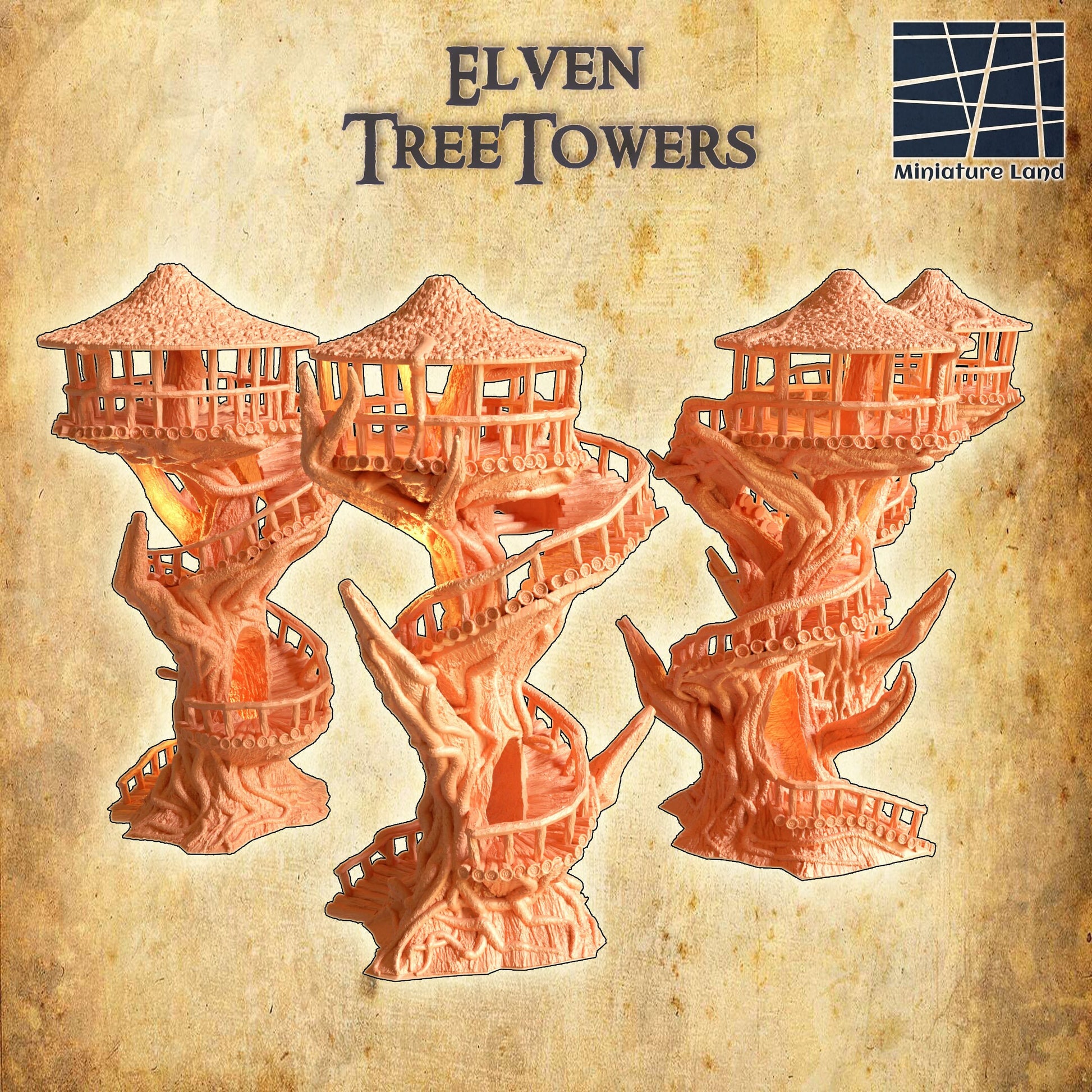 Elven Tree Towers, 3 Levels, 4 Towers